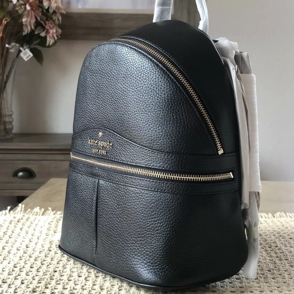 KATE SPADE Medium Karina backpack black leather - Picture 2 of 8